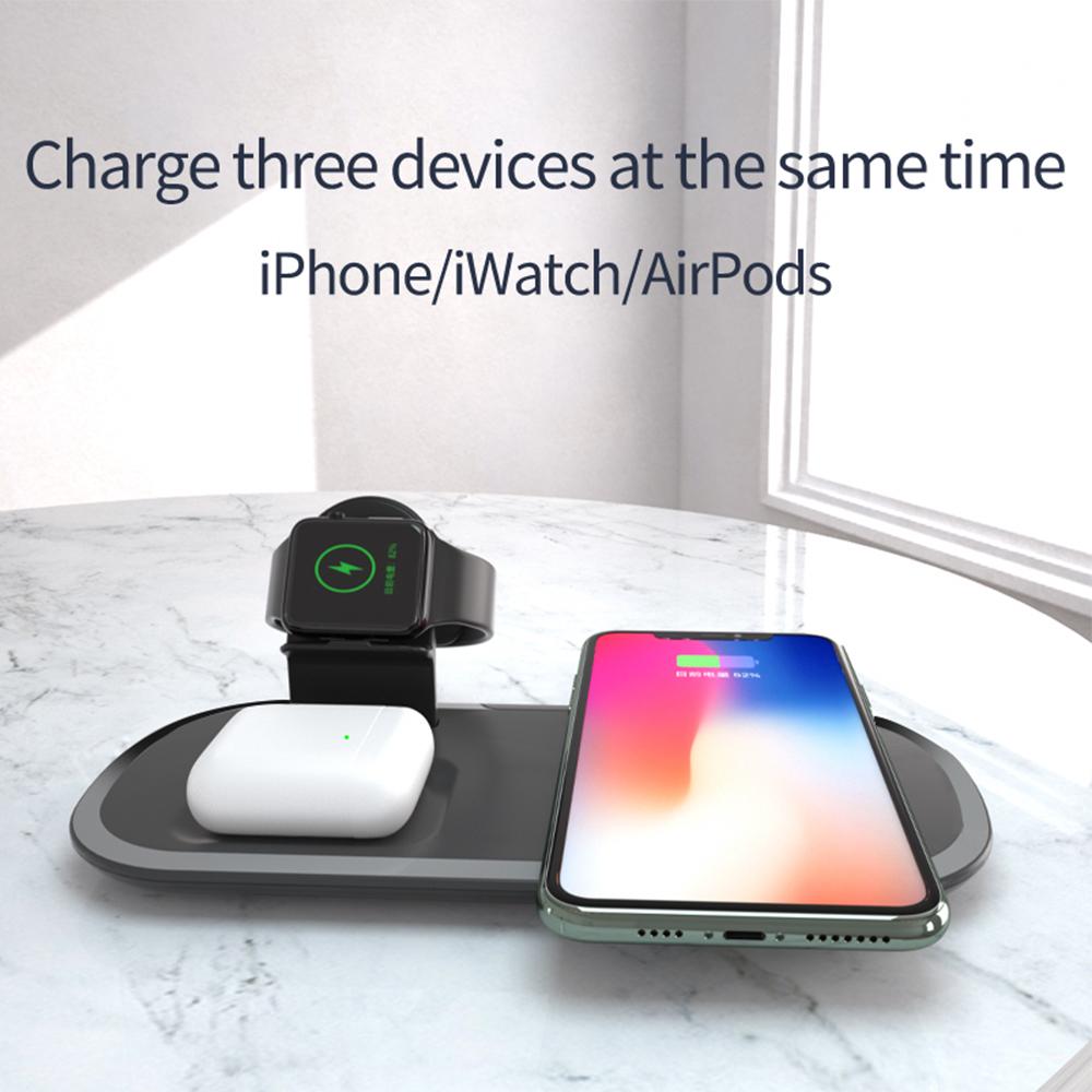 15W 3 In 1 Fast Wireless Charger For Iphone 12 iWatch AirPords SP - Almondscove