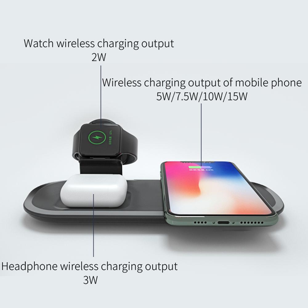 15W 3 In 1 Fast Wireless Charger For Iphone 12 iWatch AirPords SP - Almondscove