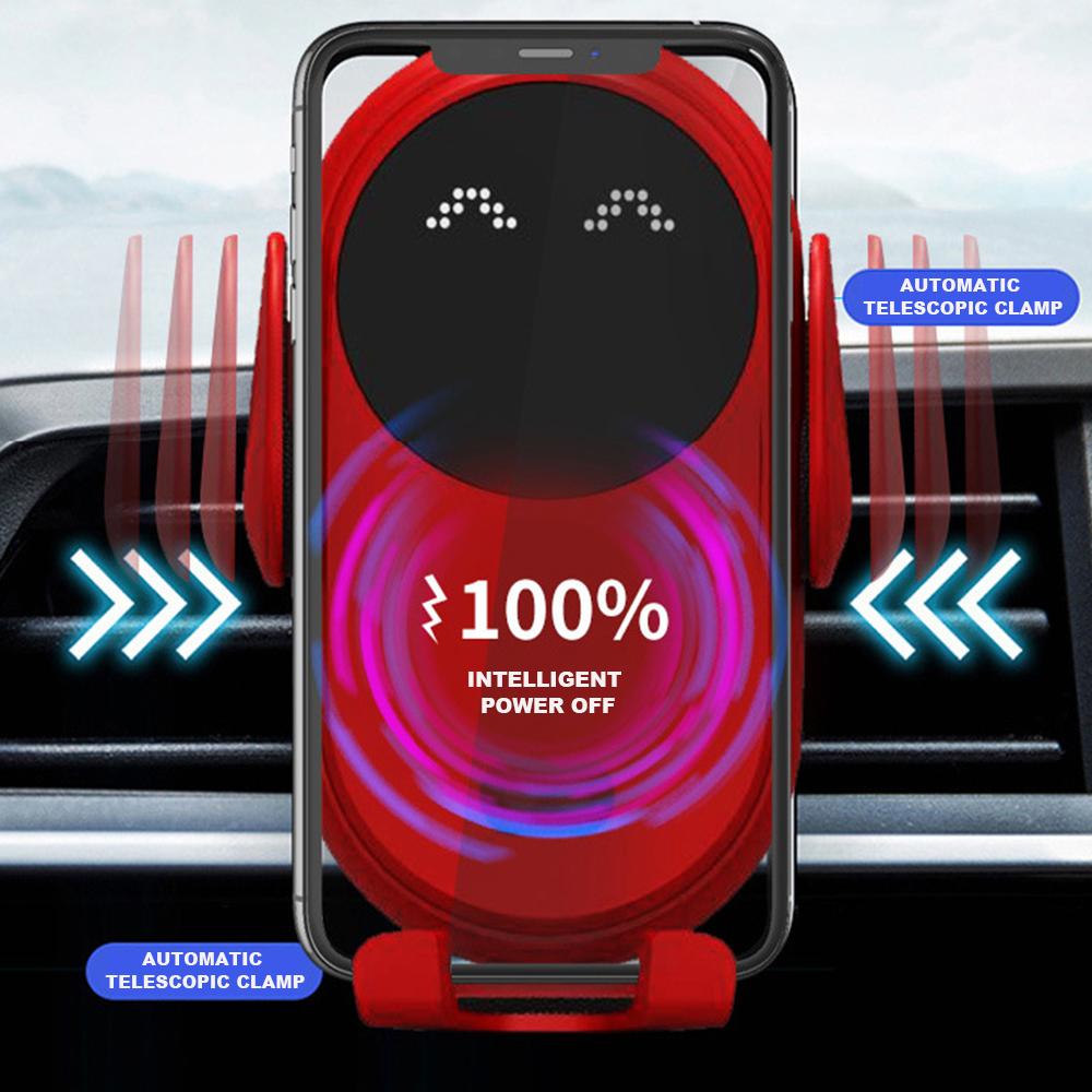 15W Car Wireless Charger Phone Holder Infrared Induction Fast Charger - Almondscove