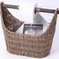 Free Standing Magazine and Toilet Paper Holder Basket with Wooden Rod - Almondscove