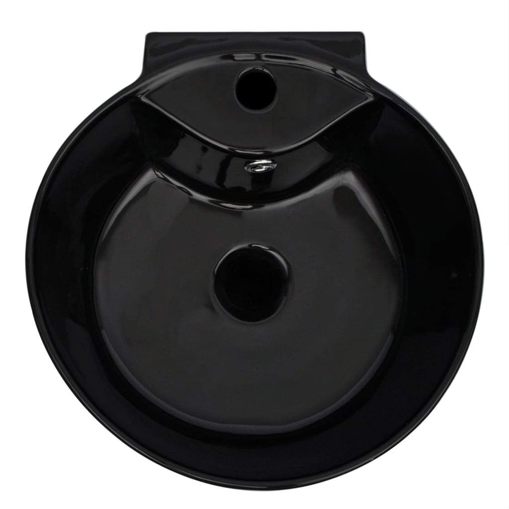 Bathroom Basin Ceramic Black 15.7"x16.3"x33.9" - Almondscove