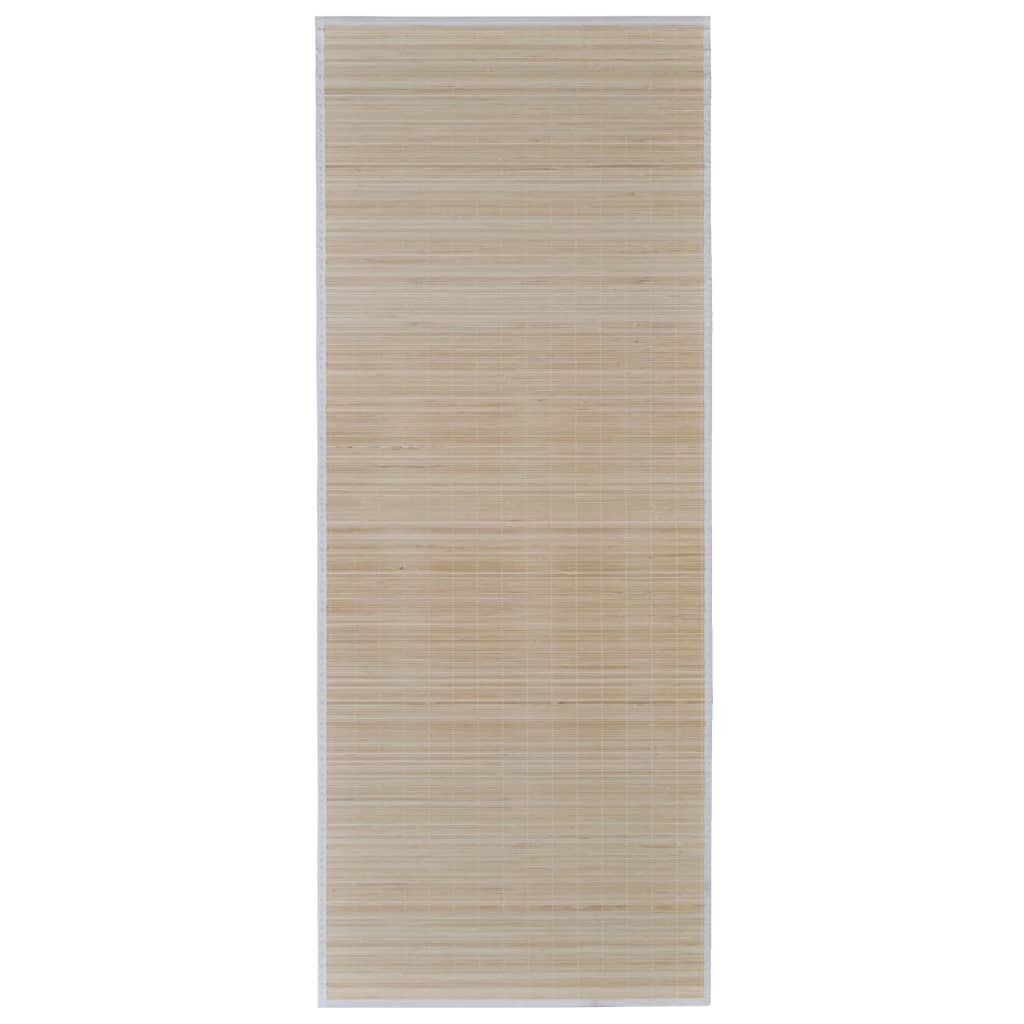 Rug Non-sliding Bamboo Carpet 39.4"x63"/63"x90.6" Light Brown/Brown - Almondscove