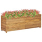 Raised Bed Recycled Teak and Steel Garden Planter Flower Multi Sizes - Almondscove