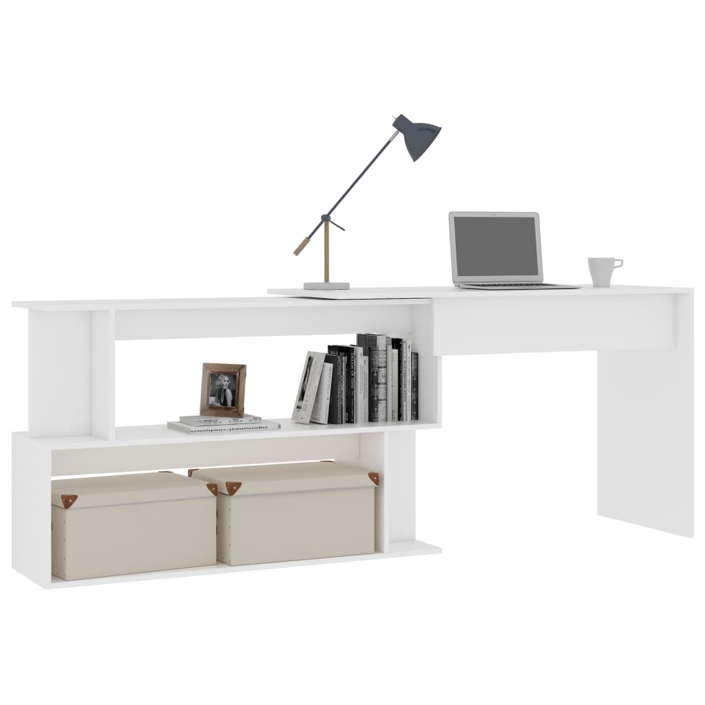 Corner Desk Chipboard Writing Table Study Work Station Multi Colors - Almondscove