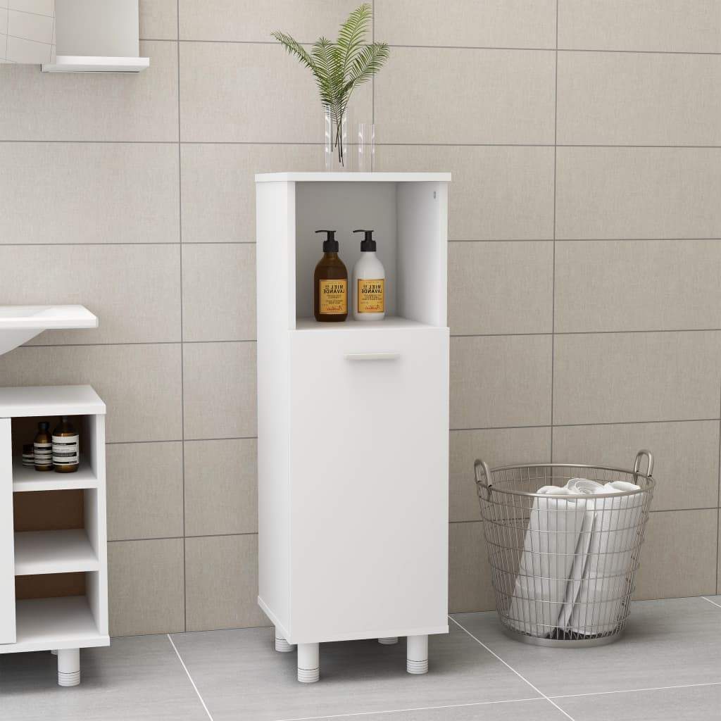 Bathroom Cabinet Chipboard Storage Cupboard Rack Washroom Multi Colors - Almondscove
