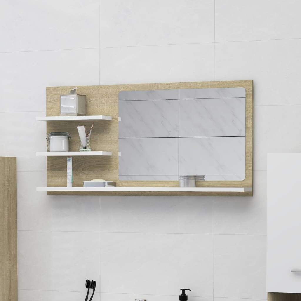Bathroom Mirror Chipboard Washroom Wall Home Furniture Multi Colors - Almondscove