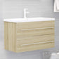 Bathroom Furniture Set 2 Piece Chipboard Storage Washroom Multi Colors - Almondscove