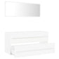 2 Piece Bathroom Furniture Set White Chipboard - Almondscove