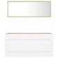 2 Piece Bathroom Furniture Set White and Sonoma Oak Chipboard - Almondscove