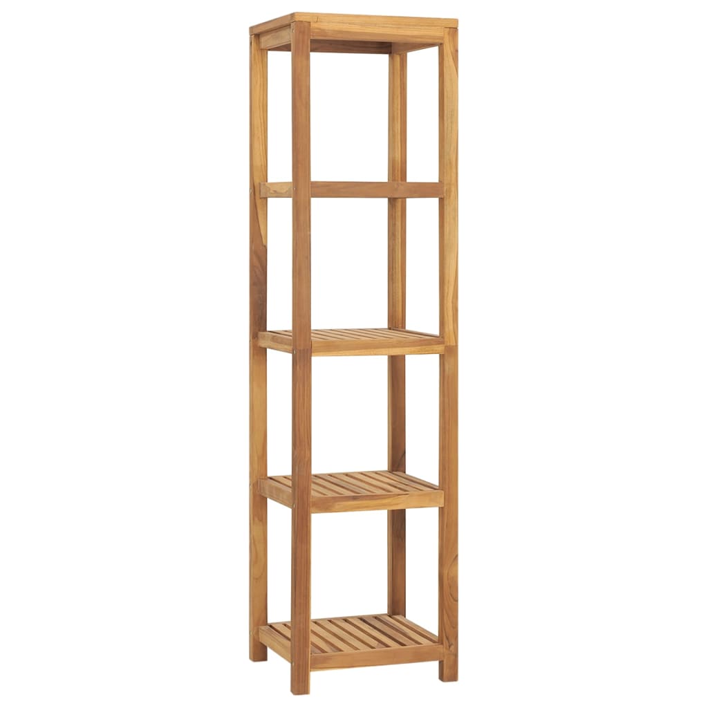 4-Tier Bathroom Storage Rack Solid Wood Teak 16.5"x16.5"x65" - Almondscove