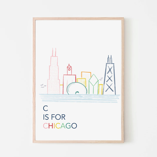 C is for Chicago Art Print - Almondscove