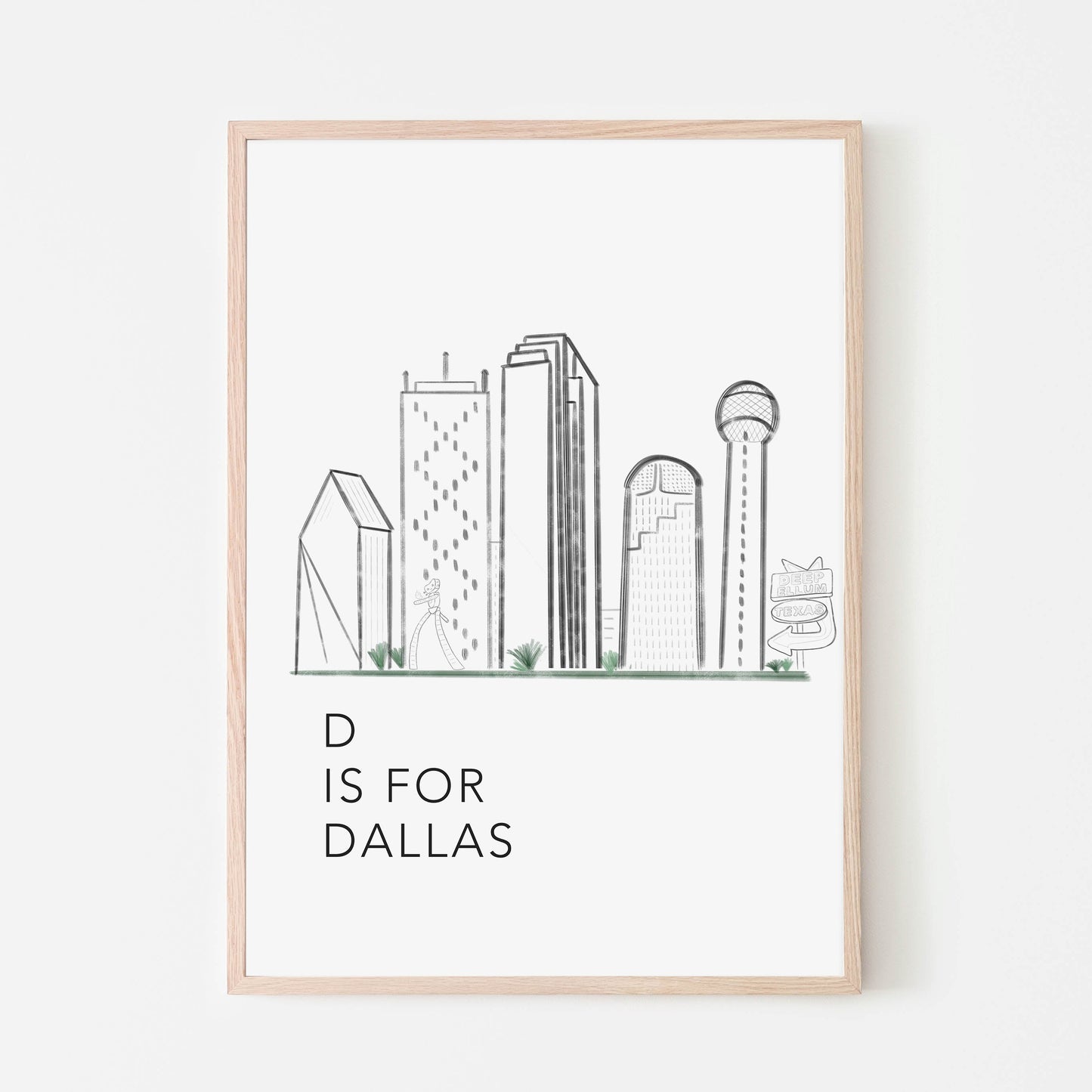 D is for Dallas Art Print - Almondscove