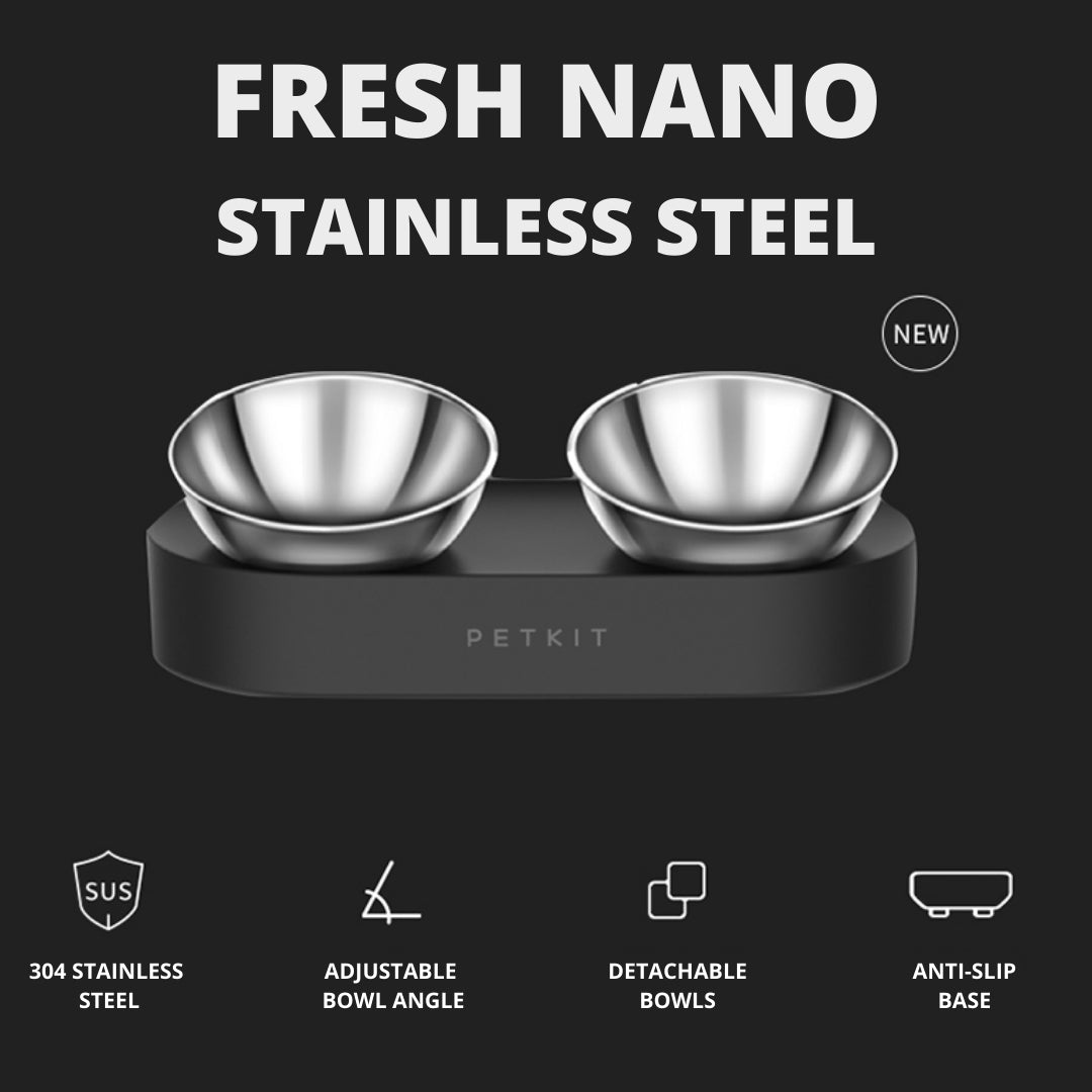 Instachew PETKIT Fresh Nano Bowl Double Stainless Steel - Almondscove