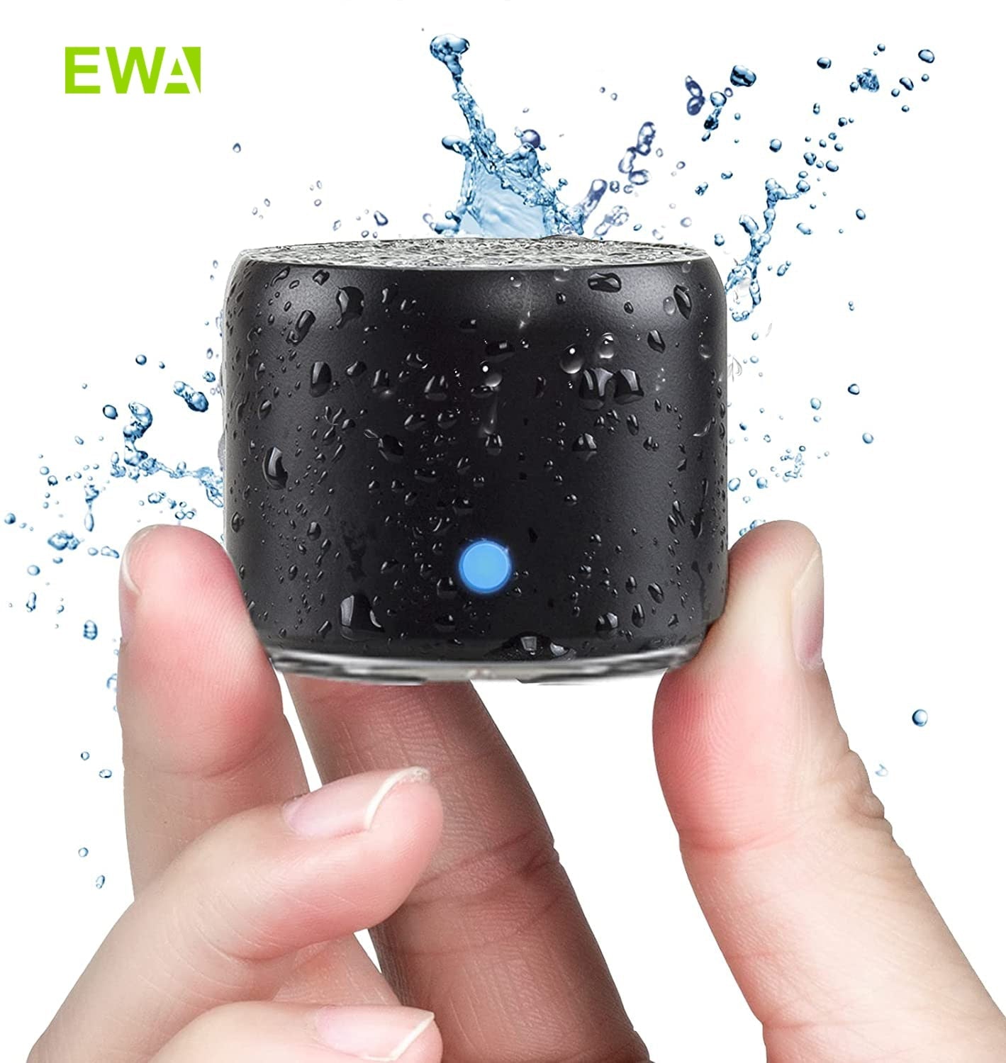 EWA A106 Pro Mini Bluetooth Speaker with Custom Bass Radiator, IPX7 Waterproof, Super Portable Speakers, Travel Case Packed - Almondscove