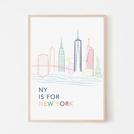 NY is for New York Art Print - Almondscove