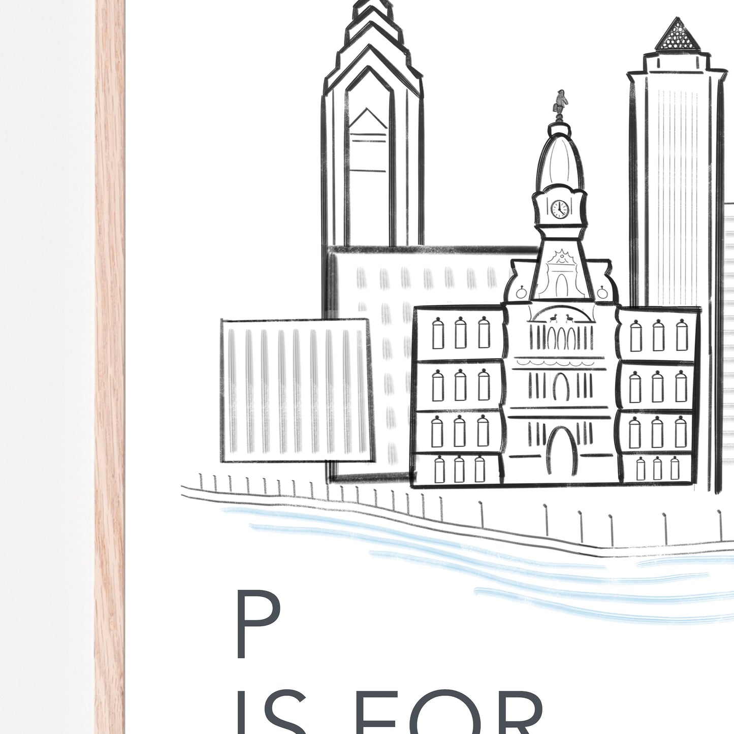 P is for Philadelphia Art Print - Almondscove