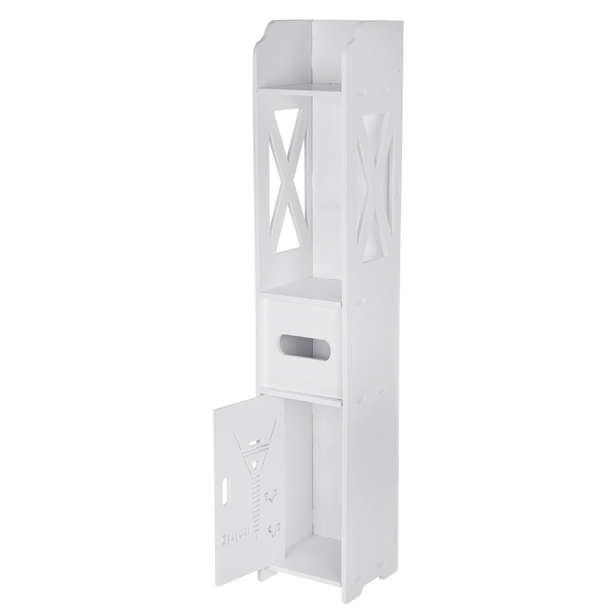 Small Bathroom Toilet Storage Cabinet Waterproof Organizer Standing - Almondscove
