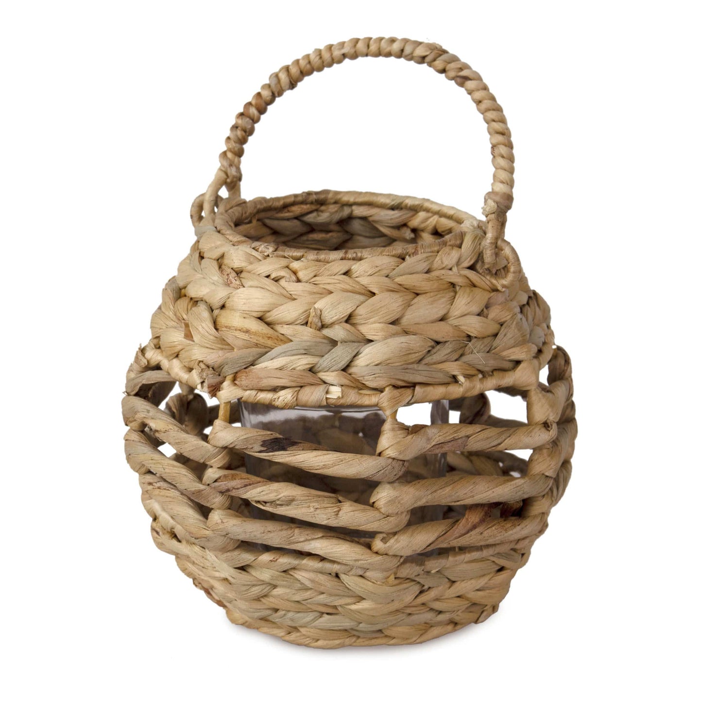 Wicker Candle Holder Lantern with Handle for Patio, Garden and Dining Party Home Decoration - Almondscove