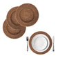 Round Wicker Charger | Woven Rustic Dinnerware Tableware for Dinner, Party, Wedding - Almondscove
