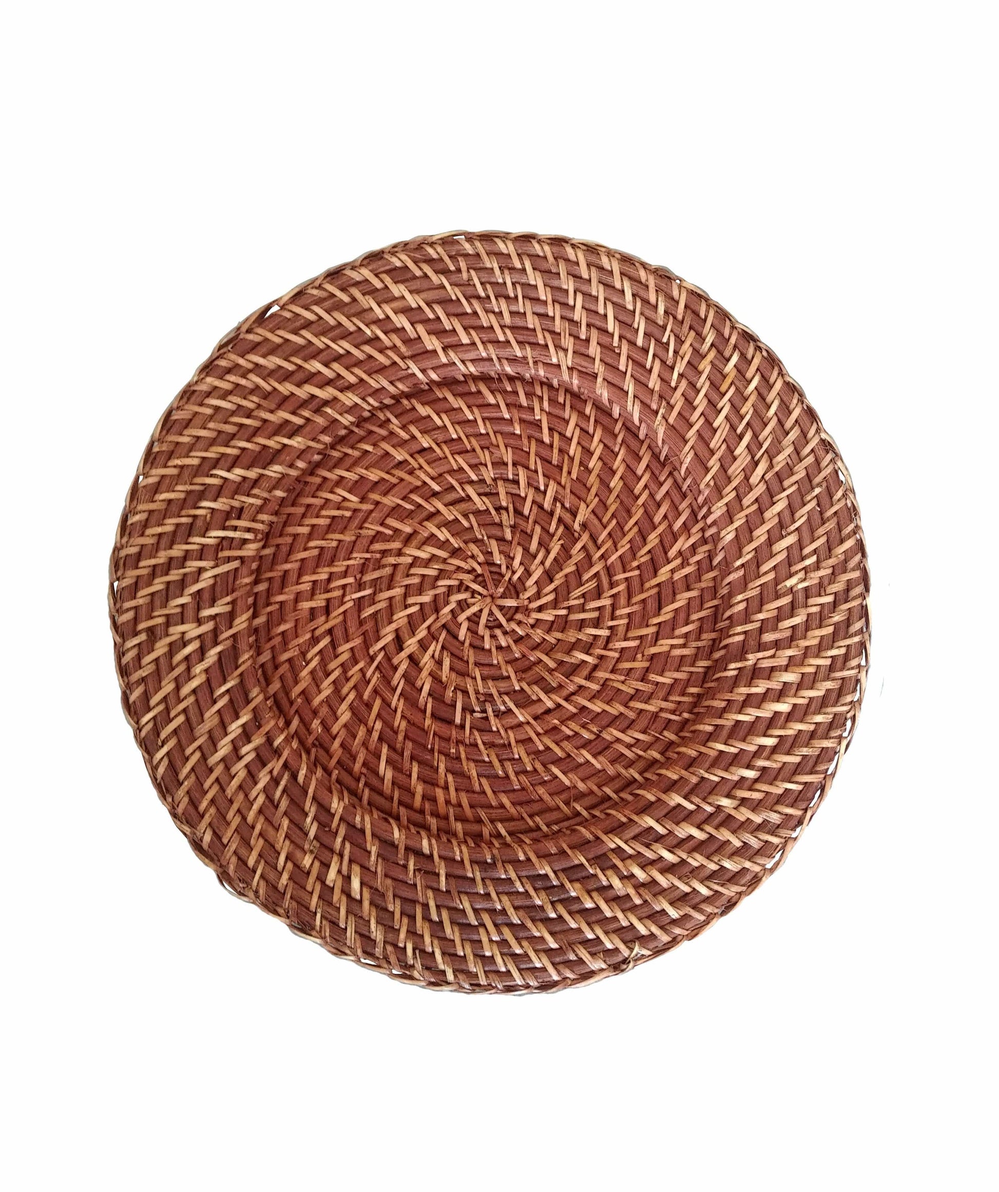 Round Wicker Charger | Woven Rustic Dinnerware Tableware for Dinner, Party, Wedding - Almondscove