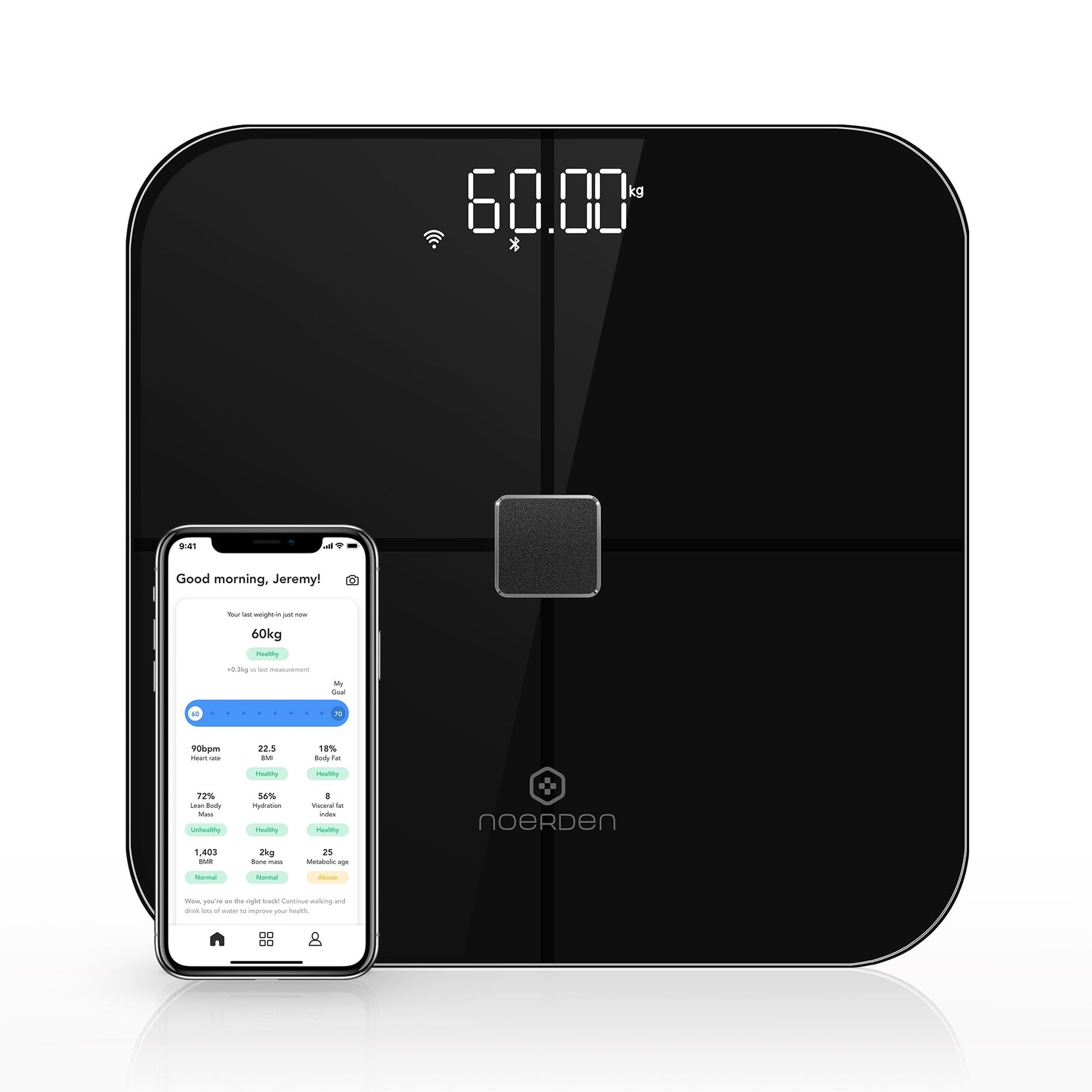 WiFi & Bluetooth smart body scale with Heart Rate monitor - NOERDEN - Almondscove