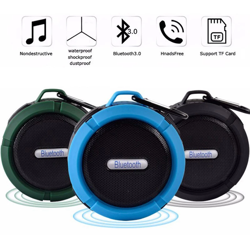 Mini Portable Waterproof Bluetooth Speaker with Suction Cup - Almondscove