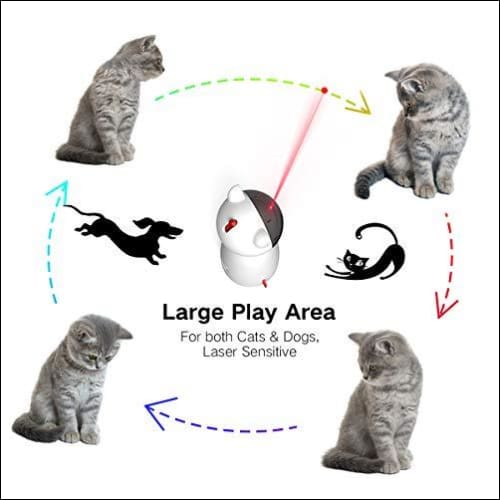 Interactive Laser 360 Degree Rotation Electronic Cat Toy - Almondscove