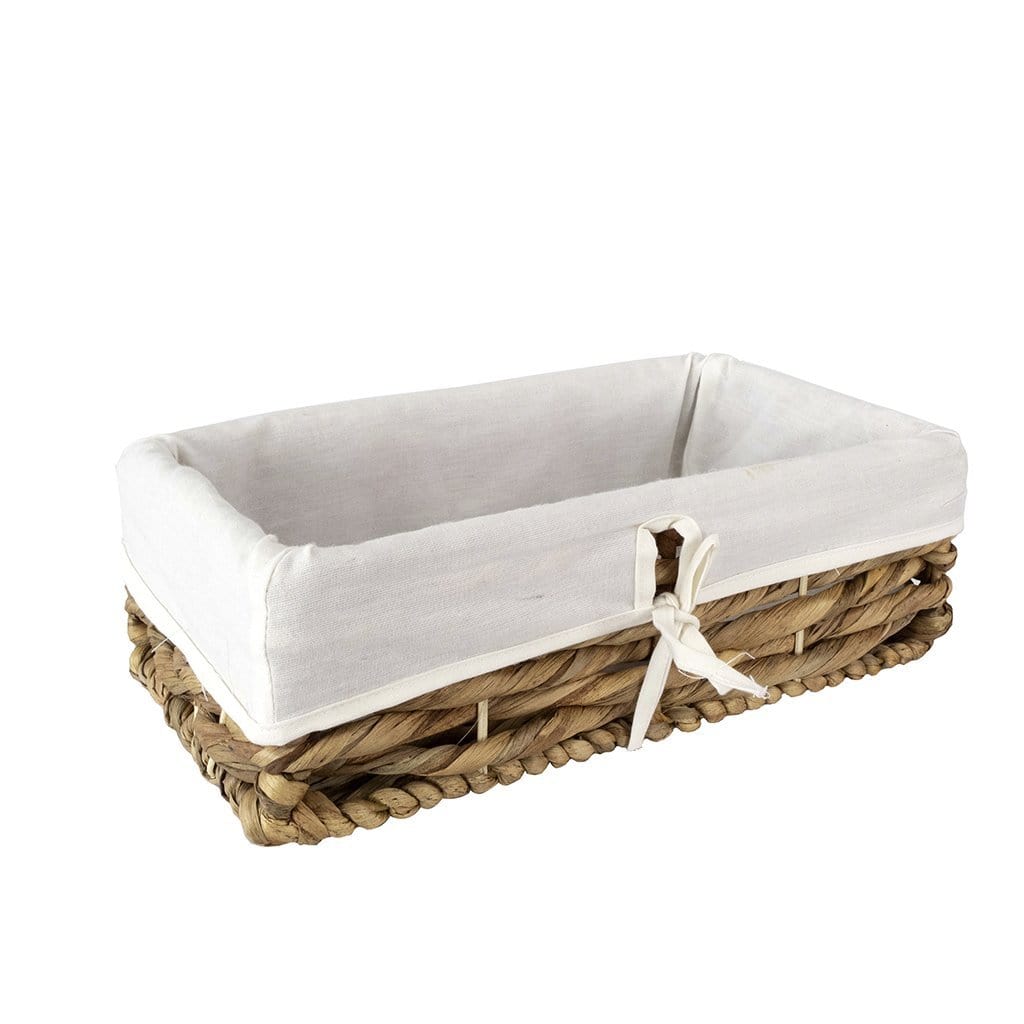 Water Hyacinth Storage Container Baskets with Liner - Multi-funtional storage solution for Home Decor - Almondscove